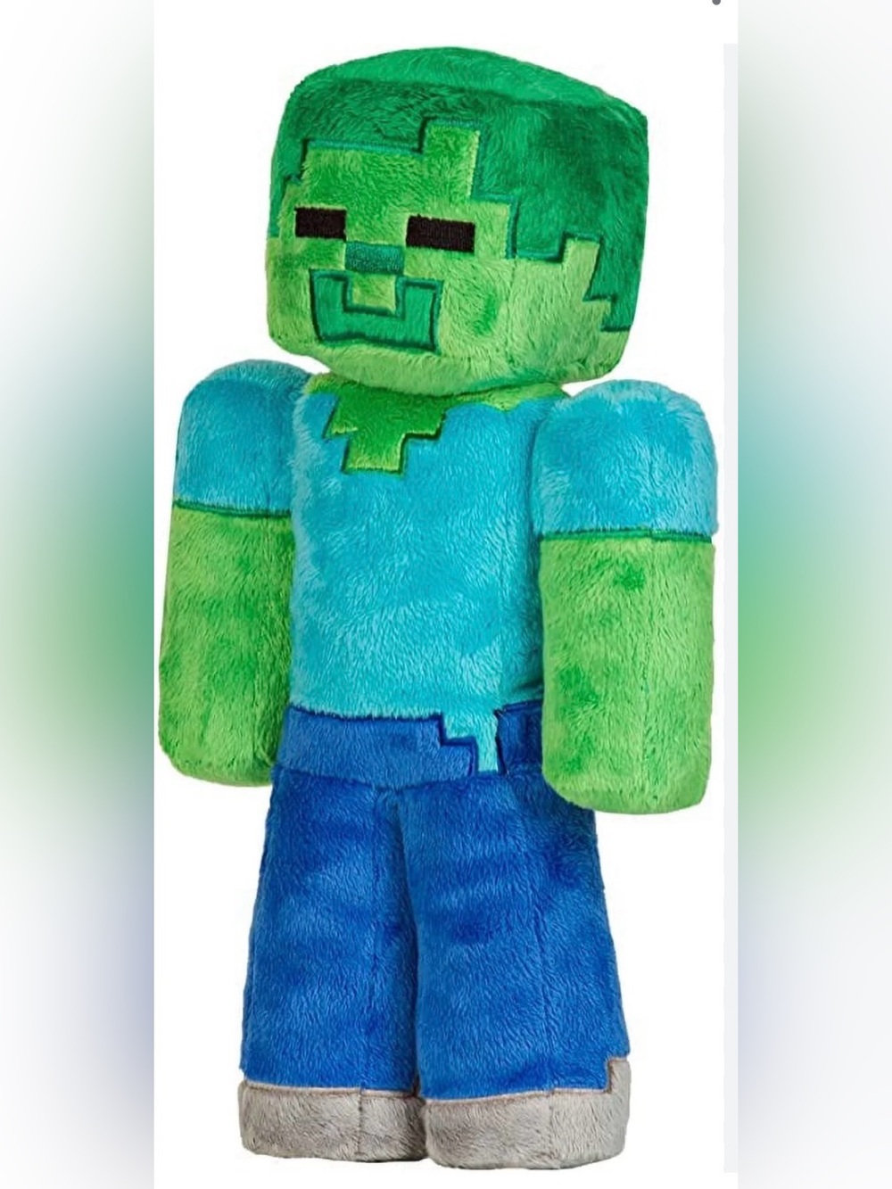 Minecraft Green and Blue Plush Zombie Figure - Kids Toy